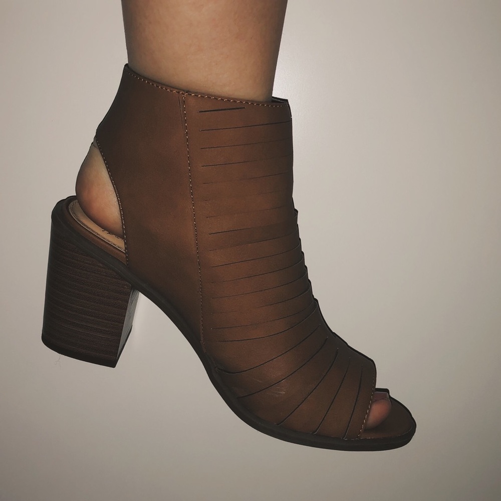 Tan booties